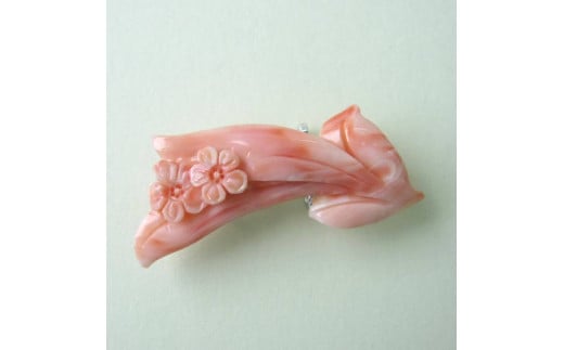 珊瑚職人館の珊瑚の帯留32