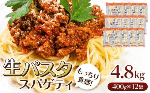 生パスタ スパゲティ 4.8kg 48食 ( 400g × 12袋 )｜生麺