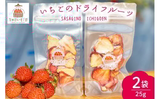 ドライフルーツ 完熟 ドライフルーツ いちご 25g×2袋 計50g [笹木野いちご園 宮崎県 日向市 452060517] イチゴ 苺 フルーツ 簡易包装 常温