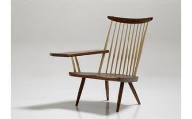 ＣＮ103　ラウンジアーム(右肘掛け付き)（ｼﾞｮｰｼﾞﾅｶｼﾏ椅子ｼﾘｰｽﾞ）（高松市共通返礼品）|椅子 右肘掛け付き 広い座面 表情豊かな片肘 香川県 三木町|_mk009-002