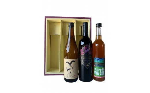 「瀬戸・たかまつネットワーク」蔵元のこだわり　讃岐の地酒セットA(さぬきワイン750ml・小豆島酒造 うとうと720ml・綾菊酒造 栗林公園の梅酒500ml)（瀬戸・高松広域連携中枢都市圏共通返礼品） | お酒 酒 ワイン 日本酒 母 父 梅酒 すっきり 爽やか 地酒 セット ギフト 贈答 香川県 三木町 |_mk097-003