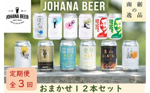 【定期便3回】城端麦酒 おまかせ12本入り《南砺の逸品》