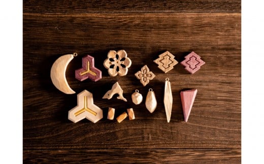 井波彫刻のアクセサリーづくり ピアス・イヤリング＜体験プラン＞