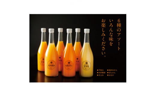 6種みかんジュースセット<E56-50>_ ジュース みかん ミカン 常温 国産 ストレート 温州 晩柑 ポンカン 不知火 清見 6種 フルーツ 果物 くだもの 人気 柑橘 かんきつ 愛媛 旬 産地直送 産直 季節限定 【1490301】