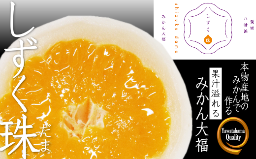 “本物産地の味” みかん大福「しずく珠(だま)」口いっぱいに広がる果汁!<C24-11>_ 大福 フルーツ大福 フルーツ みかん 果物 くだもの スイーツ 和菓子 お菓子 餅 お餅 お茶菓子 お取り寄せ 冷凍 果汁 ジューシー 【1171839】