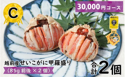 Ｃ　越前産せいこがに甲羅盛（85g前後 × 2個）合計2個 [C-096005_03]