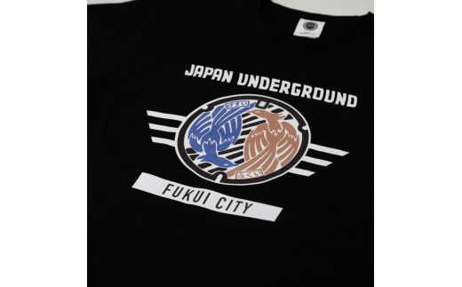 福井市　マンホールTシャツ　黒　XLサイズ【Tシャツ 黒 フェニックス XL】[A-101009]