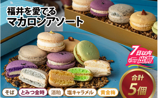 福井の原材料にこだわった マカロンアソート 5個セット [A-116001] / マカロン まかろん マカロン まかろん
