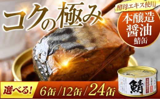 【年内配送】鯖味付缶詰　【本醸造醤油仕立て　酵母エキス使用】12缶 [BFAB011]