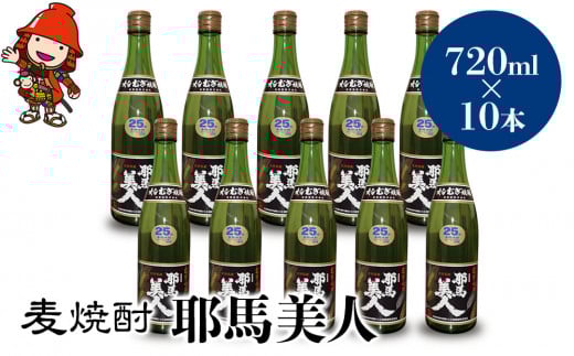 麦焼酎 耶馬美人 25度 720ml×10本 | 大分県中津市の地酒 焼酎 酒 アルコール 大分県産 九州産 中津市 国産 送料無料