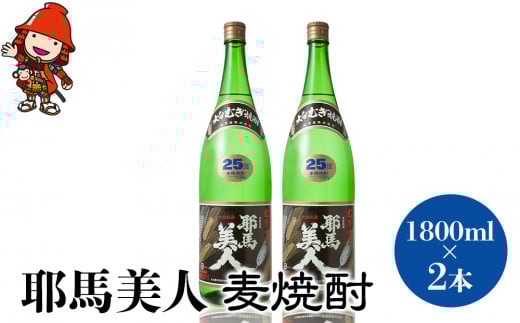 「耶馬美人」 1800ml 25度 麦 2本セット | お酒 耶馬美人 日本酒 麦焼酎 地酒 焼酎 酒 アルコール 一升瓶 大分県産 大分県 中津市
