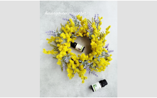 ミモザとラベンダーのラウンドリース（036_5010)