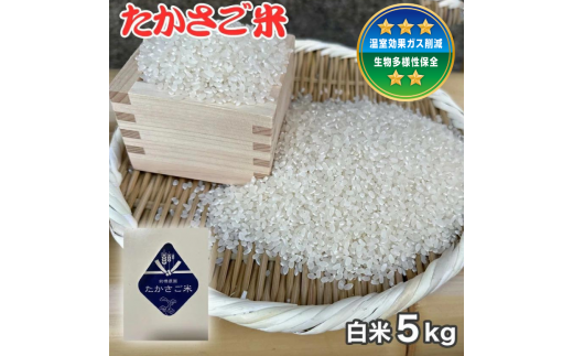 新米  たかさご米  白米 5kg 結びの町  高砂市    ヒノヒカリ