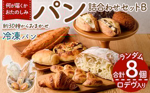 bloomおたのしみ冷凍パンBセット< ロデヴ入り> (合計8個)国産小麦 国産米粉 高加水 朝食 数量限定 モーニング おやつ 惣菜 菓子パン ベーカリー 冷凍 冷凍パン 非常食 常備食 防災<離島配送不可>【ksg1674-B】【小さなパンの家 bloom】