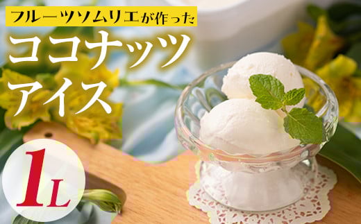 フルーツソムリエが作った濃厚優しいココナッツアイス(1L) アイス アイスクリーム ココナツ 手作り スイーツ <離島配送不可>【ksg0055】【南国フルーツ】