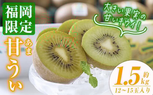 <先行予約受付中!2025年10月下旬~2025年11月下旬に順次発送予定>甘うぃ キウイ(約1.5kg・12-15玉)キゥイ キューイ キュウイ あまうぃ フルーツ 果物 くだもの<離島配送不可>【ksg0124】【南国フルーツ】