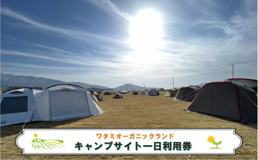 ワタミオーガニックランド キャンプサイト 一日利用券 【 キャンプ アウトドア レジャー 自然 体験 岩手 】 陸前高田市でほしぞらを見ながらキャンプができる！ RT2327