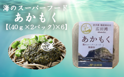 広田湾漁協からお届け!海のスーパーフードあかもく【(40g×2パック)×6】