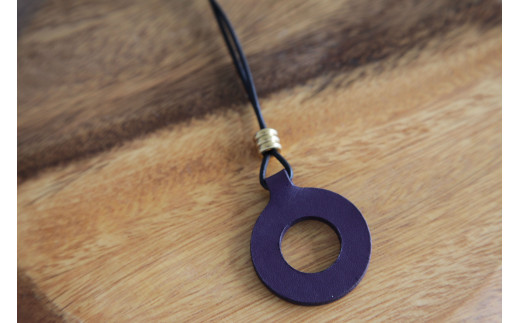 レザーグラスホルダー(ステッチ無)紫