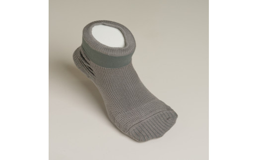 転倒予防くつ下どんどんウォーク2足組　グレー　23～24cm