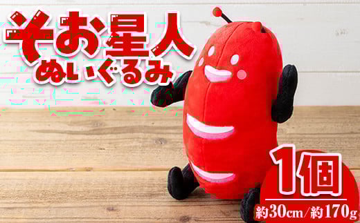 【数量限定】そお星人 ぬいぐるみ (1個・全長30cm / 約170g) ゆるキャラ ぬいぐるみ そお星人 【曽於市観光協会】 A604