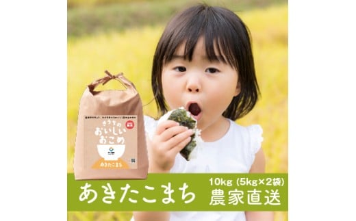 あきたこまち10キロ　農家直送 あきたこまち 米 お米 米10kg （5kg×2袋） 無洗米 秋田県産 農家