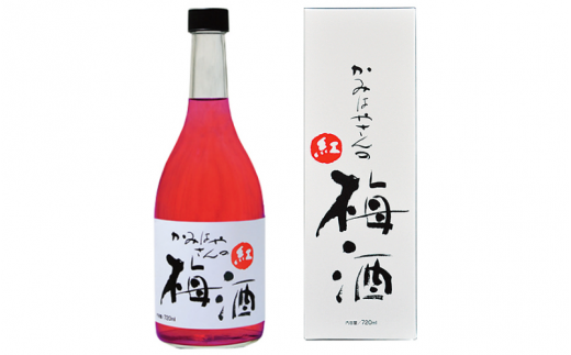 かみはやさんの梅酒 <紅> 720ml アルコール度数11% / 梅 うめ 梅酒 酒 紀州南高梅 南高梅 和歌山 紀州産 完熟梅 本格梅酒 ギフト プレゼント お土産 手土産 贈答 お歳暮 リキュール【okh022】