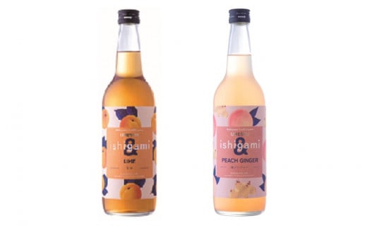 梅酒ishigami&(イシガミアンド)うめ 桃ジンジャー / 田辺市 梅干し 梅干 梅 うめ 梅ジュース 炭酸割り 紀州産 南高梅 完熟梅 フルーツ 桃 ジンジャー【isg038-1】