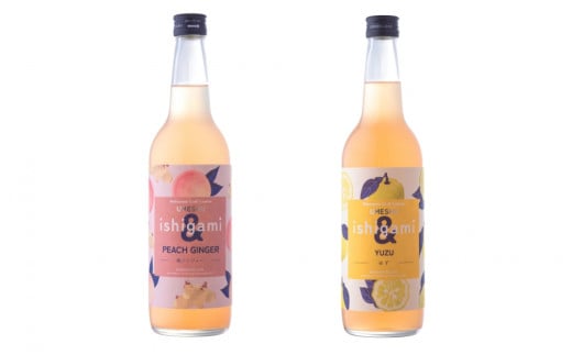 梅酒ishigami&(イシガミアンド) 桃ジンジャー ゆず / 田辺市 桃 ショウガ 柚子 炭酸割り 紀州産 フルーツ ジンジャー【isg038-5】