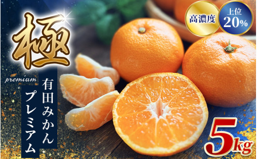 \光センサー選別/極 有田みかんプレミアム 約5kg【選りすぐりの上位20%をお届け】2S~Lサイズ 有機質肥料100% ※2025年11月下旬~2026年1月上旬頃に順次発送予定 ※北海道・沖縄・離島への配送不可 / みかん 果物 フルーツ 有田みかん 有田 柑橘 くだもの 和歌山 プレミアム  すさみ町【nuk155F】