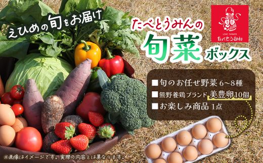 野菜セット たべとうみんの旬菜ボックス　野菜 詰め合わせ 旬 卵 美豊卵 たべとうみん ｜ 愛媛県西条市