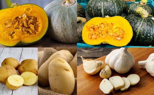 野菜セット 【2025年10月上旬～2026年1月下旬発送予定】 かぼちゃ カボチャ ジャガイモ じゃがいも にんにく セット 野菜 北海道 北広島市