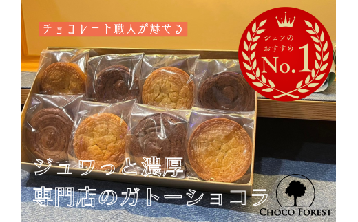 チョコレート専門店「濃厚ガトーショコラ2種 (各4点) 計8点」｜スイーツ デザート 菓子 お菓子 洋菓子 贈り物 ギフト プチギフト プレゼント 手土産 おやつ 小分け 包装 パック [1189]