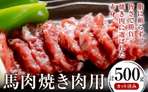 馬肉焼肉用 500g カット済 桜屋 《60日以内に出荷予定(土日祝除く)》熊本県 荒尾市 送料無料 肉 馬肉 焼肉
