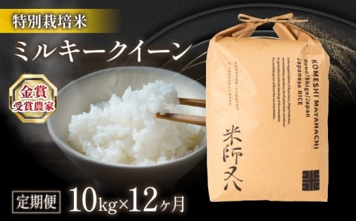 令和7年産 新米 定期便 ミルキークイーン 10kg × 12ヶ月 若井農園 ( 米 定期便 12回 2025年産 ブランド 米 精米 白米 内祝い 十六代目米師又八 謹製 もちもち 送料無料 日本 滋賀県 竜王町 ふるさと納税)