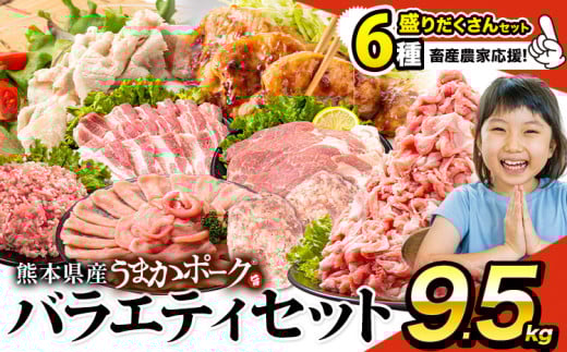 数量限定★生産者応援★ 豚肉 小分け バラエティ セット うまか ポーク 2セット しゃぶしゃぶ 切り落とし 豚ロース バラ 豚バラ 豚バラ肉 スライス 計 9.5kg 4.6kg × 2セット + 300g 9kg 以上 真空 お楽しみセット 不揃い 数量限定 簡易包装 冷凍配送 [30日以内に出荷予定(土日祝除く)]