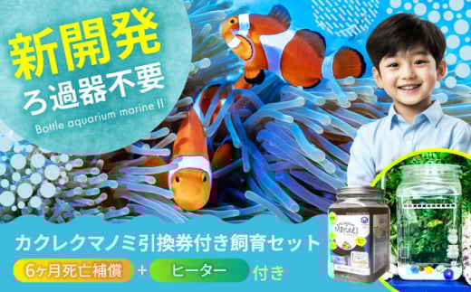 水槽 カクレクマノミ引換券付き飼育セット「 アクアリウムマリン2」（6ヶ月死亡補償+ヒーター付き） 広島県福山市/株式会社ウォーターエンジニアリング水槽 魚 自由研究 ペット 観賞 キット 広島県 瀬戸内海  飼育 クマノミ  カクレクマノミ 観賞魚 アクアリウム 癒やし 趣味 インテリア おすすめ 熱帯魚 [BACD001]