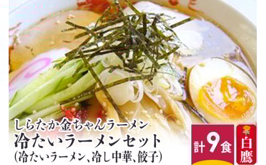 しらたか金ちゃんラーメン 冷たいラーメンセット (冷ラーメン、冷し中華、餃子) 計9食