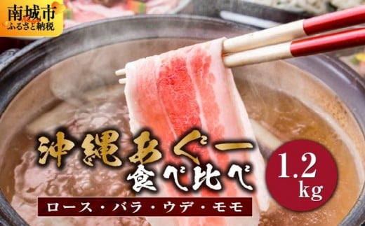 【2026年4月発送】沖縄あぐーしゃぶしゃぶ用ロース・バラ・ウデ・モモ食べ比べセット