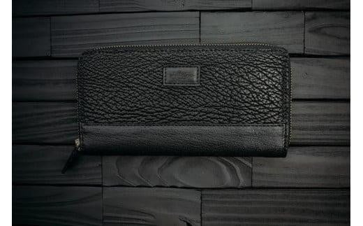 沖縄南城セレクション受賞【cafooca /カフーカ】サメ革使用の長財布/BLACK