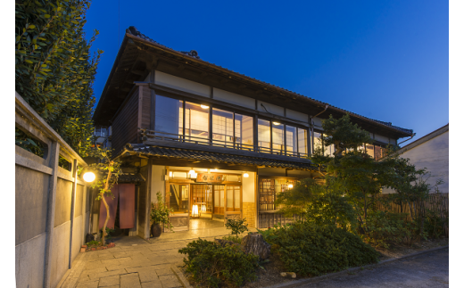 「和味の宿角上楼」の4名様宿泊券【一泊二食付き　平日限定】 支援 返礼 返礼品 旅行 旅行券 老舗 旅館 宿 レストラン 食事 お食事 宿泊 泊り お泊り 国内旅行 トラベル 観光 ミシュラン