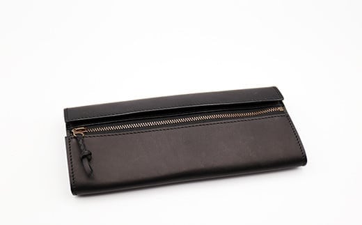 tanikoオリジナル 長財布(黒)[厚真町][Taniko leather] 革 レザー ウォレット 革製品 長財布 財布 ギフト 北海道 [AXAP005]