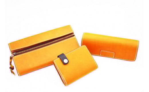 tanikoオリジナル 革3点セット（長財布・眼鏡ケース・カードケース）Aセット《厚真町》【Taniko leather】 革 革製品 長財布 財布 メガネ カード ケース ギフト 北海道 [AXAP001]