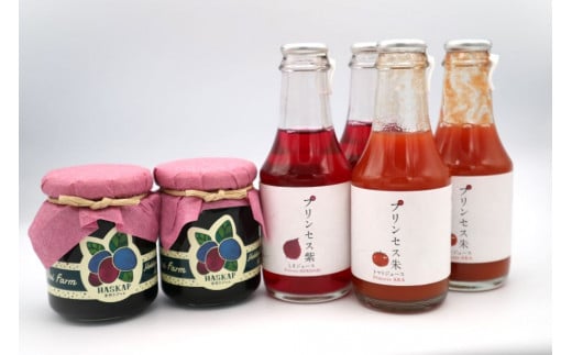 厚真のお母さん手づくりジュース（紫蘇・トマト150ml×各2本）＆土居農園ハスカップジャムセット《厚真町》【手づくりグループあすなろ】 しそ 紫蘇 とまと トマト ジュース 手づくり ハスカップ ジャム セット 北海道 [AXAQ003]