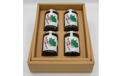 プクサ（行者ニンニク）昆布つゆ漬け 4瓶セット《厚真町》【株式会社知熊屋】 [AXBN006]