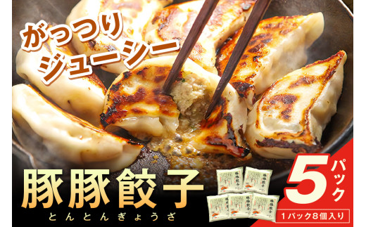 浜田生まれ浜田育ち がっつりジューシー「豚豚餃子」（5パック入り） 惣菜 餃子 ギョーザ 冷凍 簡単調理 焼くだけ おかず おつまみ 島根県 浜田市 【067_1939】
