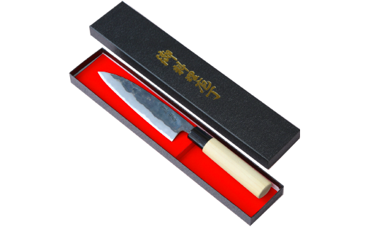 《川島忠善》手打ち三徳包丁(中) 【包丁 三徳包丁 手打ち 中 刃渡り16cm 調理器具 さび落とし キッチン用品 調理用品 切れ味抜群 さび防止加工 ギフト プレゼント ナイフ キッチングッズ】