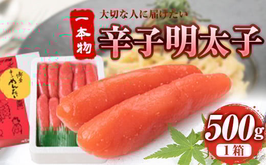 辛子明太子 一本物 500g《30日以内に出荷予定(土日祝除く)》福岡県 鞍手郡 小竹町 博多漁師の里 明太子 めんたいこ 冷凍 送料無料
