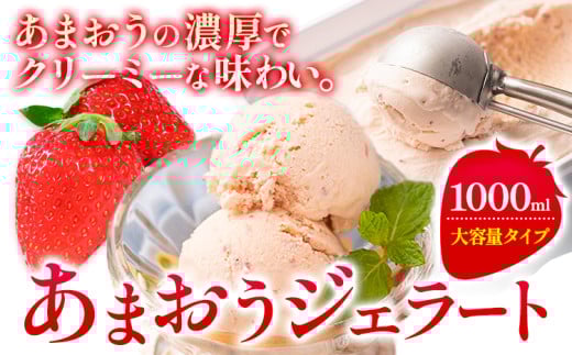 あまおうジェラート 1000ml 南国フルーツ株式会社《4月上旬-4月末頃出荷》福岡県 小竹町 あまおう いちご ジェラート 果物 送料無料