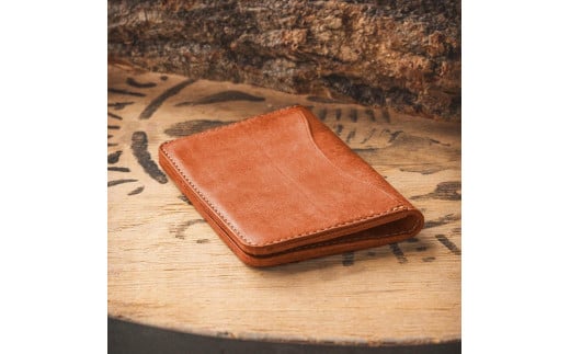 シンプルな革の名刺入れ【ブラウン】